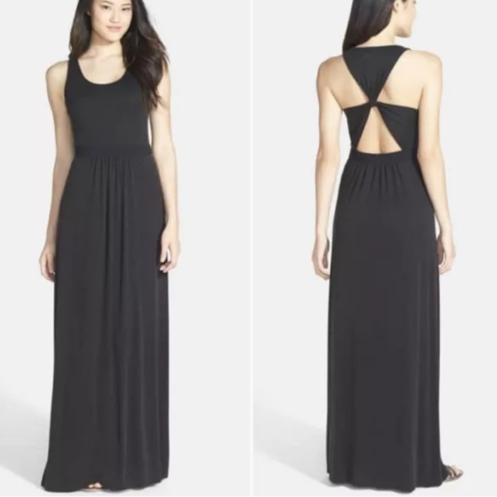BCBGMaxazria Adriene Maxi Dress Small Womens Black Event Special Occasion Party